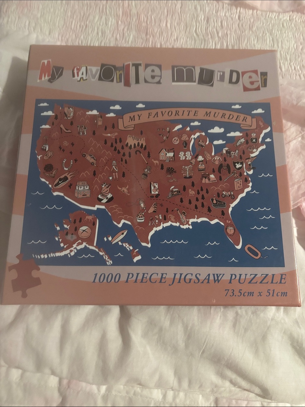 My Favorite Murder US Map 1000-Piece Jigsaw Puzzle